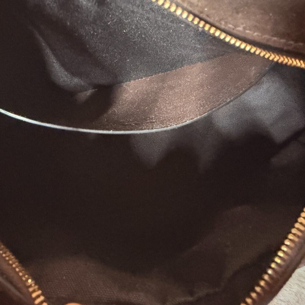 Madewell Belted Suede Leather Mini Crossbody Bag New Satchel Dark Carob - Picture 7 of 10